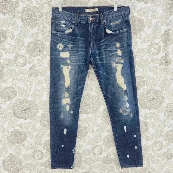 J Brand Pathced Distressed Women's Skinny Jeans 27 - Picture 1 of 10